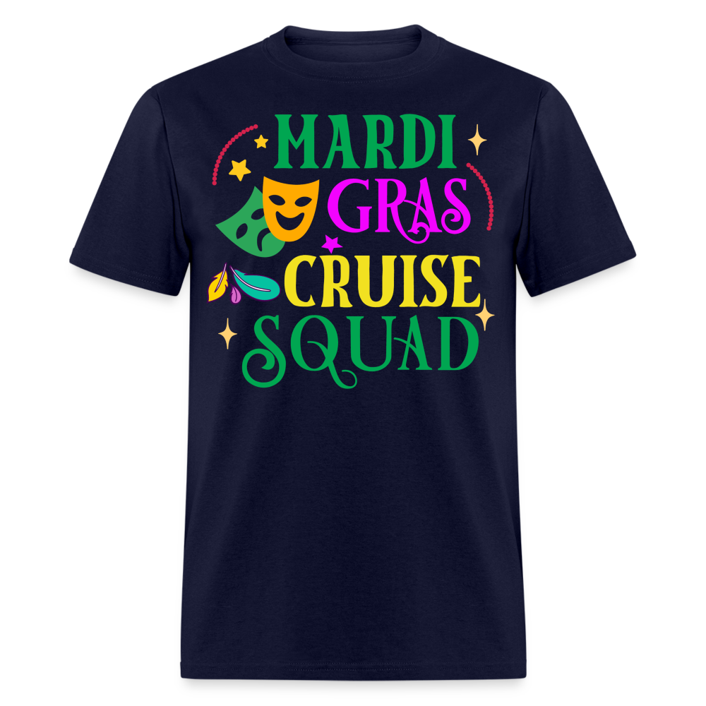 Funny Mardi Gras Cruise Squad Unisex T-shirt - navy