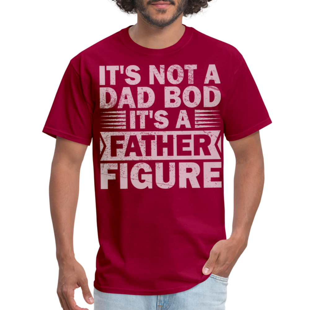 Funny Dad Bod T-shirt For Men Father Figure Shirt - dark red