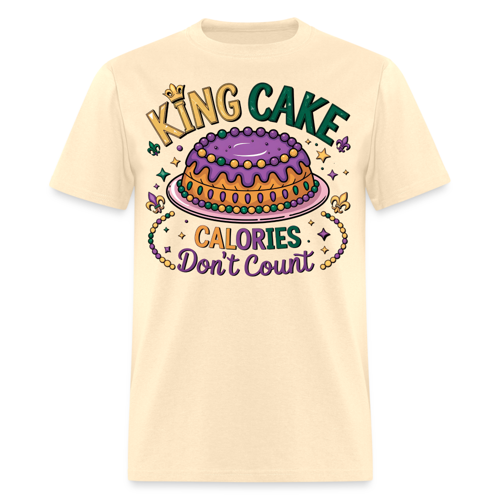 Funny King Cake Calories Don’t Count Tee Funny Mardi Gras T-shirt - natural