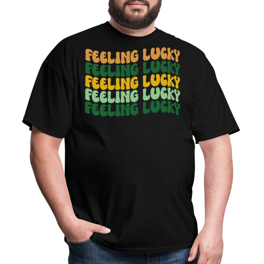 Retro Feeling lucky St Patrick’s Day T-shirt - black