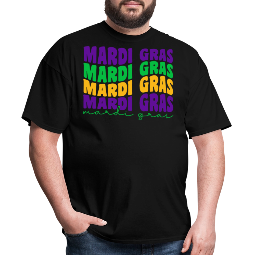 Carnival-themed Shirt for Mardi Gras lovers Colorful festival Graphic T-shirt - black