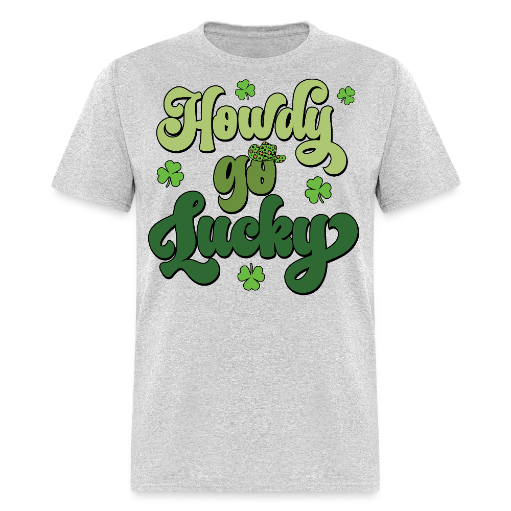 Howdy Lucky St Patrick’s Day Graphic T-shirt - heather gray