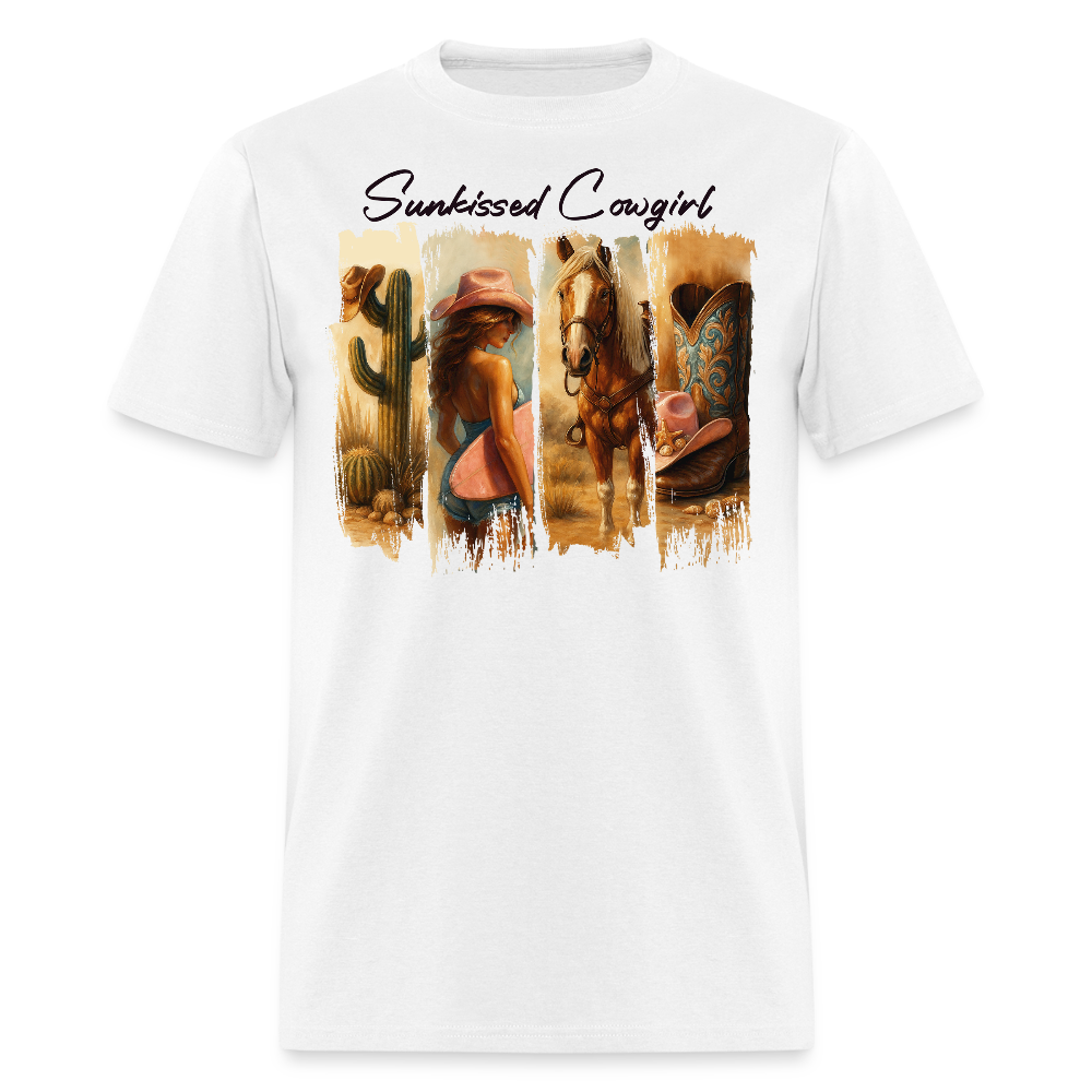 Sunkissed Cowgirl Horse Lover Country Girl T-shirt - white