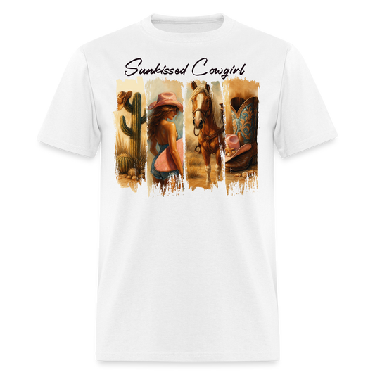Sunkissed Cowgirl Horse Lover Country Girl T-shirt - white