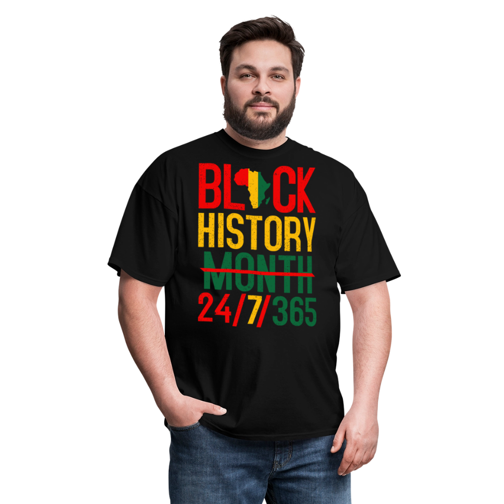 24/7/365 Black Pride Tee Black History Month Unisex Classic T-Shirt - black