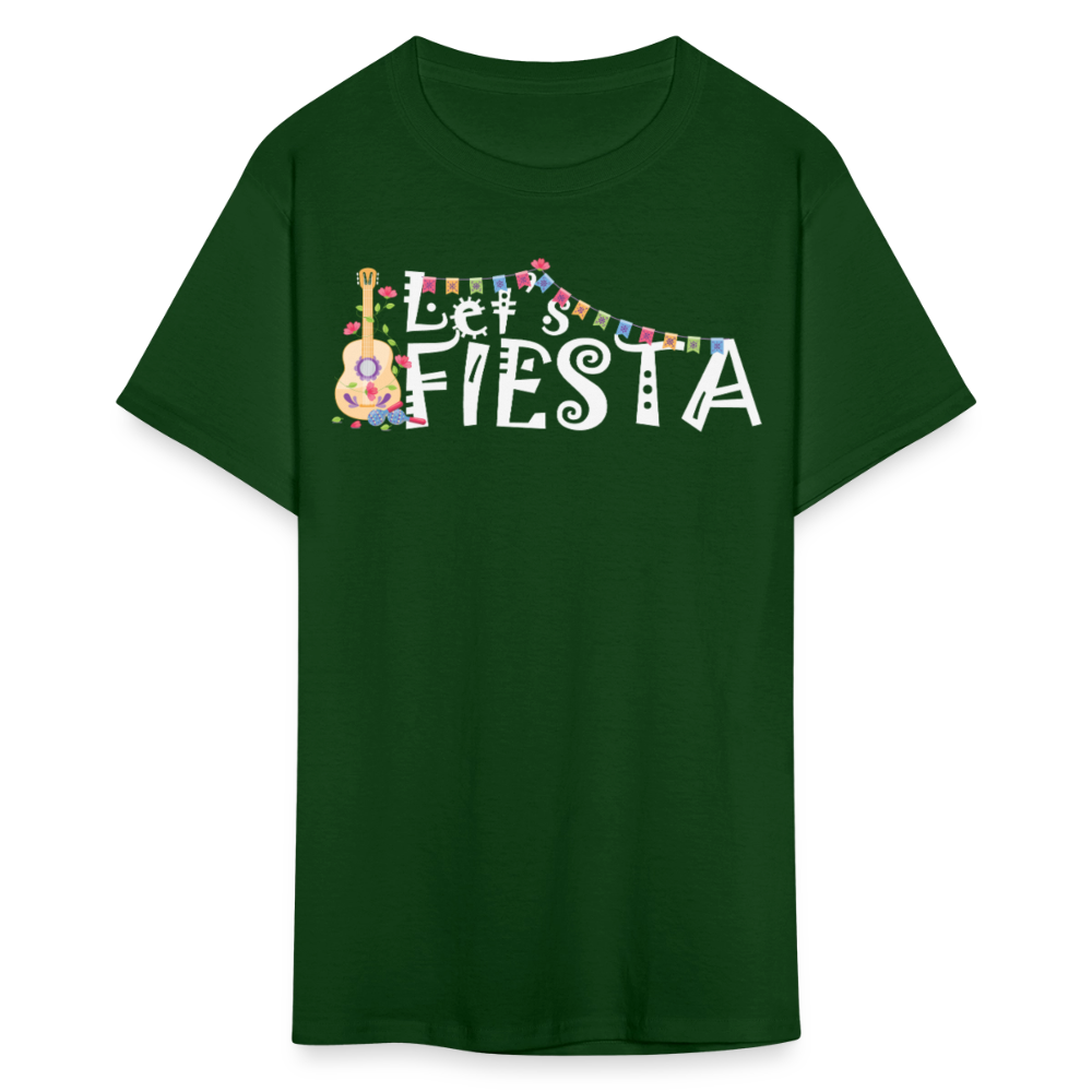 Let’s Fiesta Graphic Tee for Cinco de Mayo T-shirt - forest green