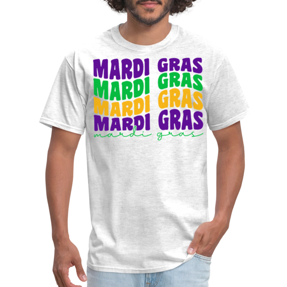 Carnival-themed Shirt for Mardi Gras lovers Colorful festival Graphic T-shirt - light heather gray