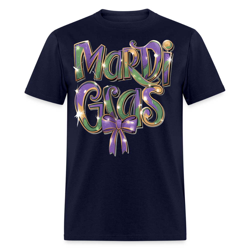 New Orleans Colorful Tee Mardi Gras Festival T-shirt - navy