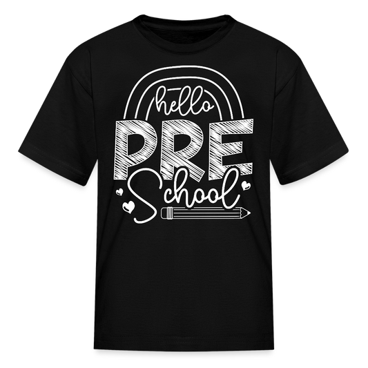 Hello Preschool Back To School Toddler T-Shirt - black