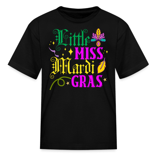 Little Miss Mardi Gras Toddler T-shirt - black