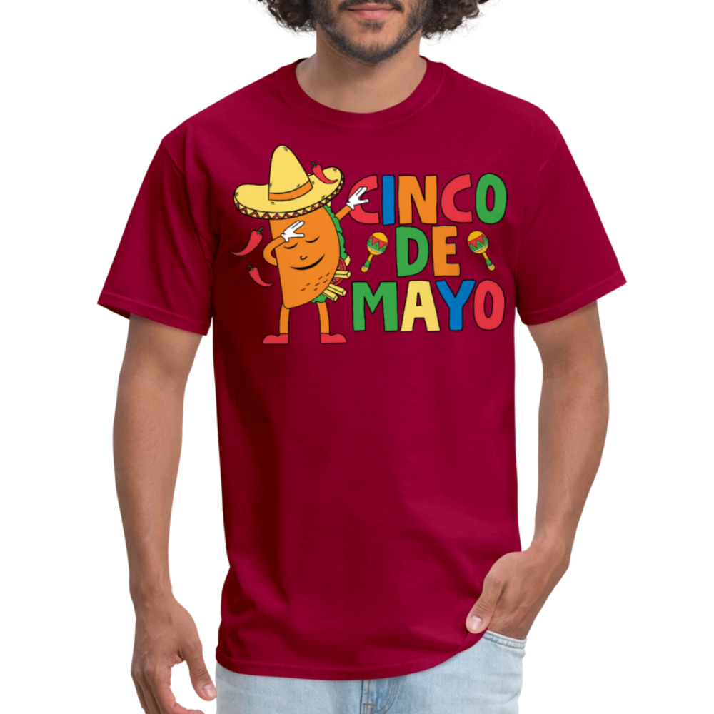 Funny Cinco de Mayo Taco Tee Mexican Fiesta Party T-Shirt - dark red