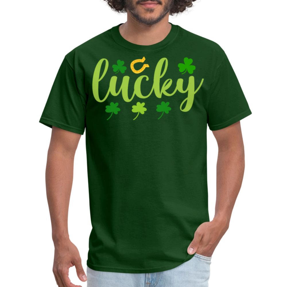 Irish Shamrock Lucky Tee St. Patrick’s Day Lucky Tee For Women T-shirt - forest green