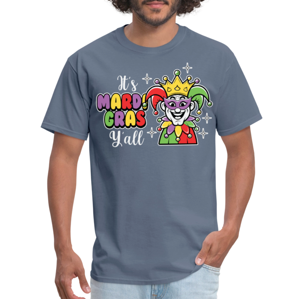 It’s Mardi Gras Y’all Shirt For Party Lovers Mardi Gras Jester T-shirt - denim