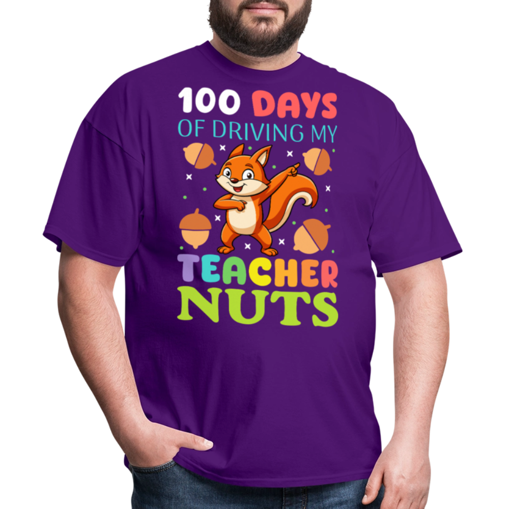 100 Days Of Driving My Teacher Crazy Shirt Funny School Teacher T-shirt - purple