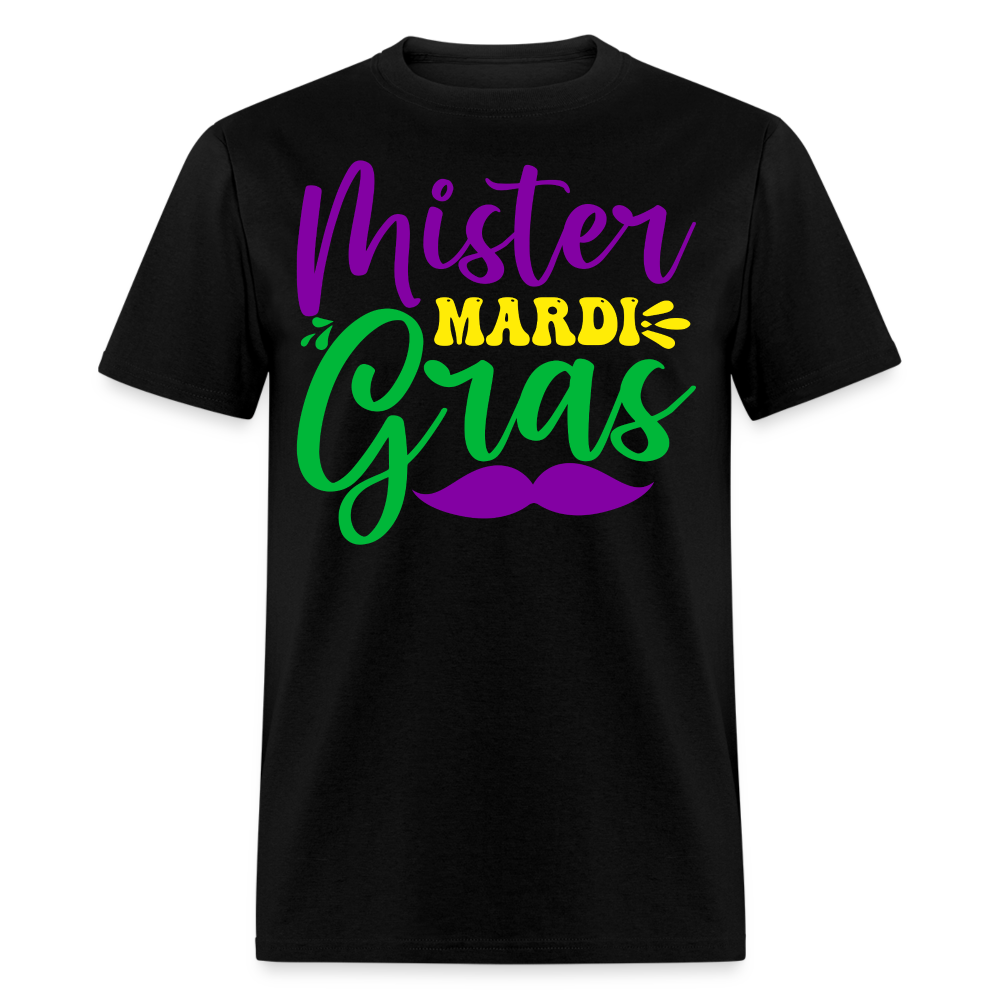 Men's Mardi Gras Graphic Tee Mister Mardi Gras Party T-Shirt - black