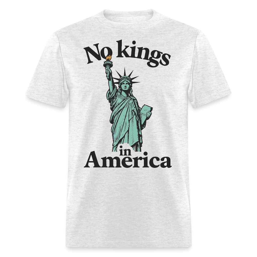 No Kings In America Liberty Protest T-Shirt - light heather gray