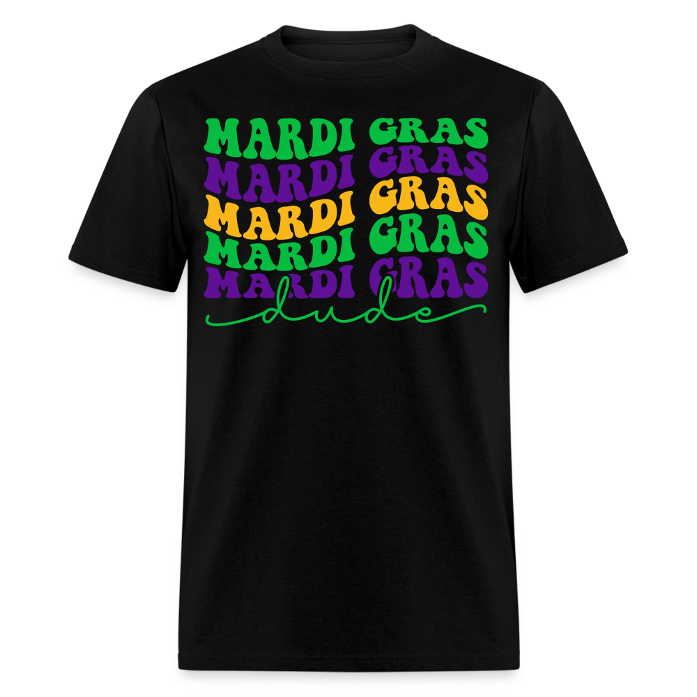 Retro-style Mardi Gras Shirt New Orleans Festival T-shirt - black