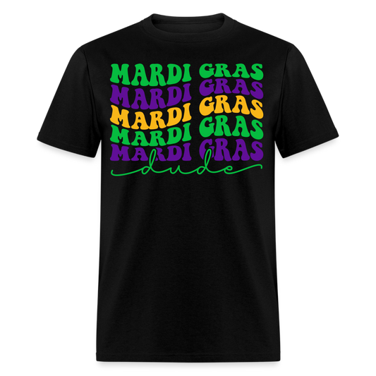 Retro-style Mardi Gras Shirt New Orleans Festival T-shirt - black