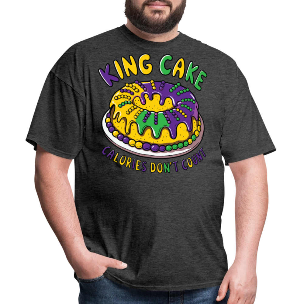 Fat Tuesday Celebration Mardi Gras King Cake T-shirt - heather black