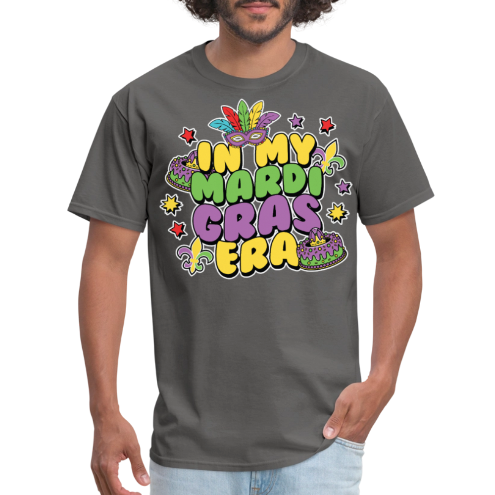 In My Mardi Gras Era Tee For Festival Goers Colorful Mardi Gras Party T-shirt - charcoal