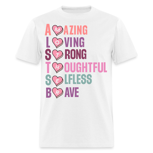 Mother Acronym Tee With Heartfelt Words T-shirt - white