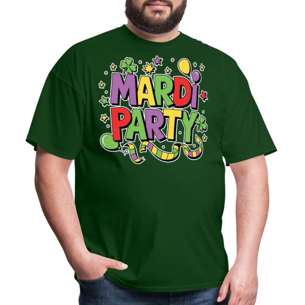 Mardi Gras Party Shirt For Men and Women New Orleans Festival T-shirt - forest green