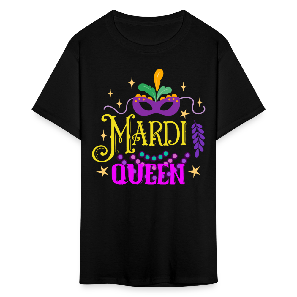 Mardi Gras Queen Tee For Women Masquerade-themed T-shirt - black