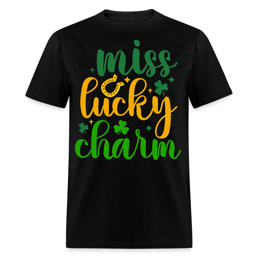 Miss Lucky Charm St Patrick’s Day T-shirt - black