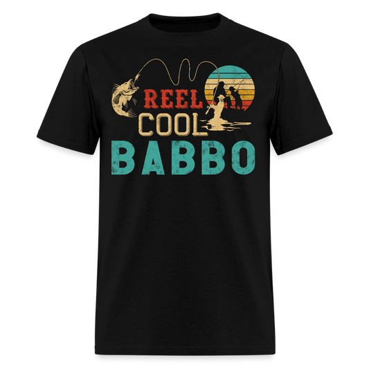 Reel Cool Babbo Italian Fisherman Father T-Shirt - black