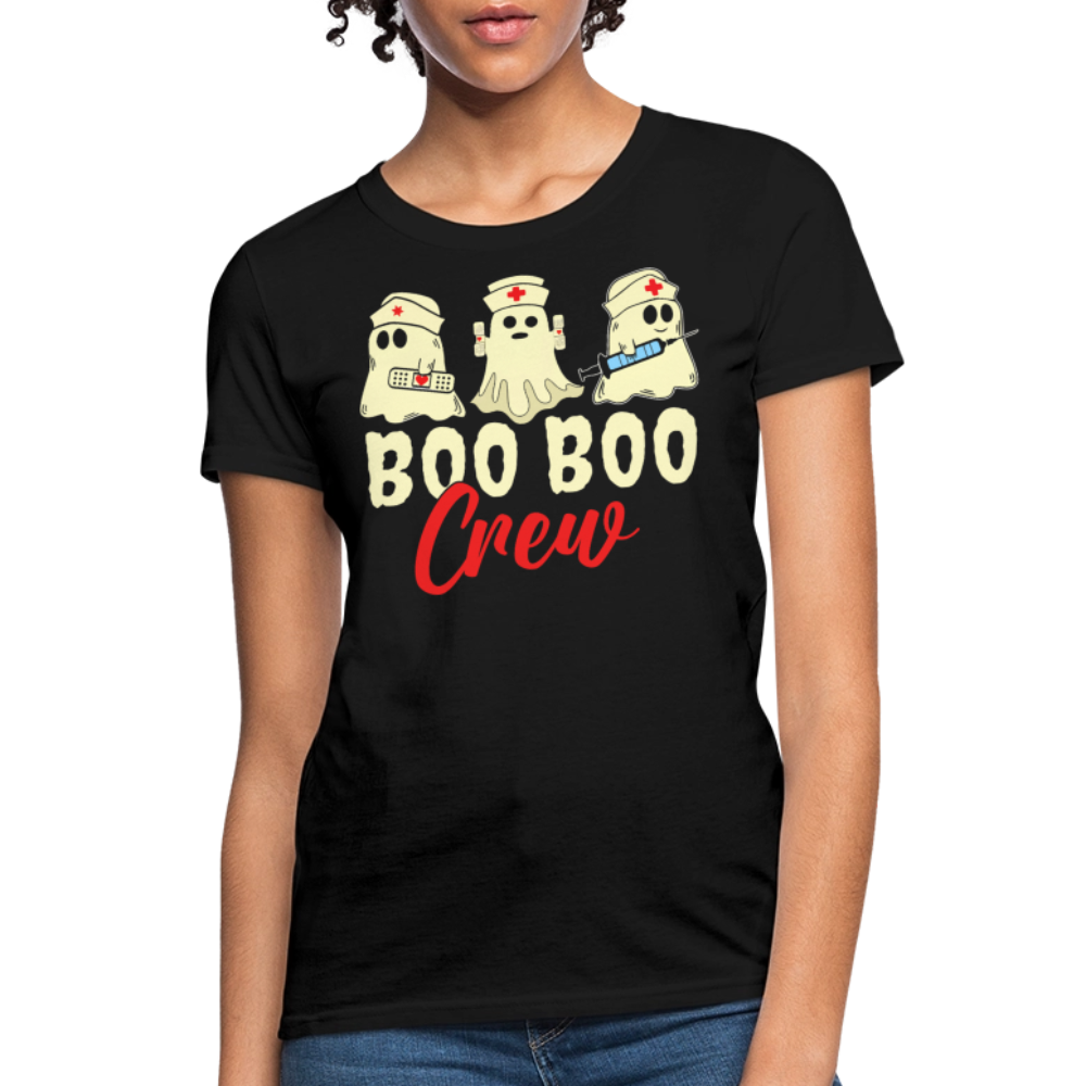 Boo Boo Crew Nurse Ghost Halloween T-Shirt - black