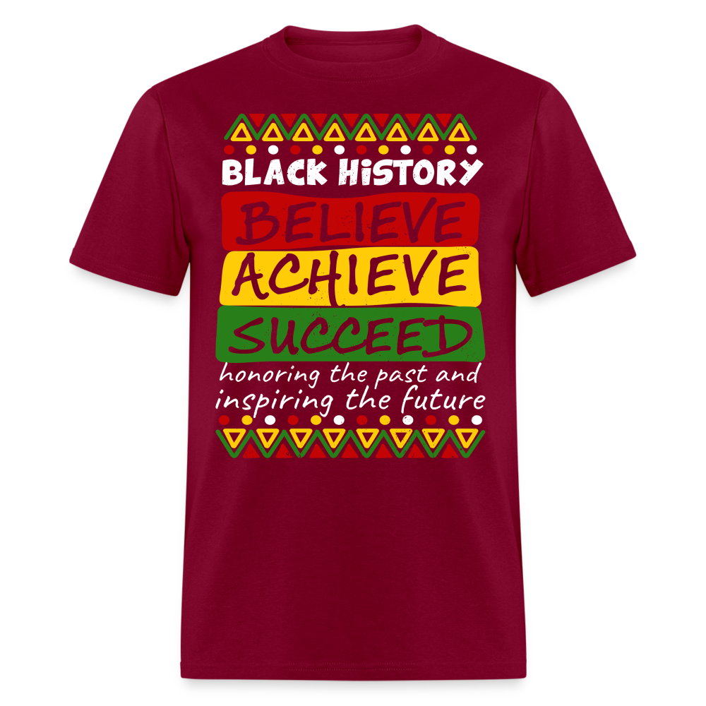 Black Culture Awareness Honoring The Past Inspiring The Future T-Shirt - burgundy