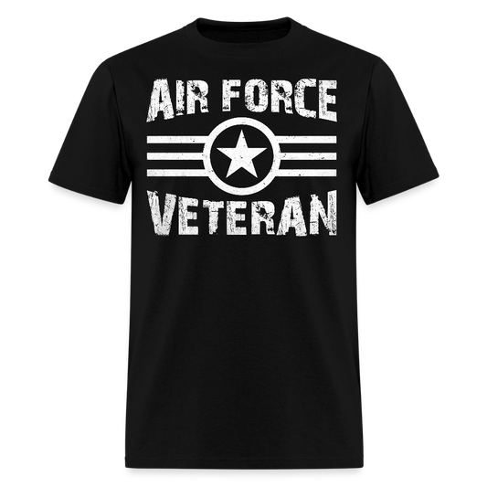 Patriotic Air Force Veteran T-Shirt - black
