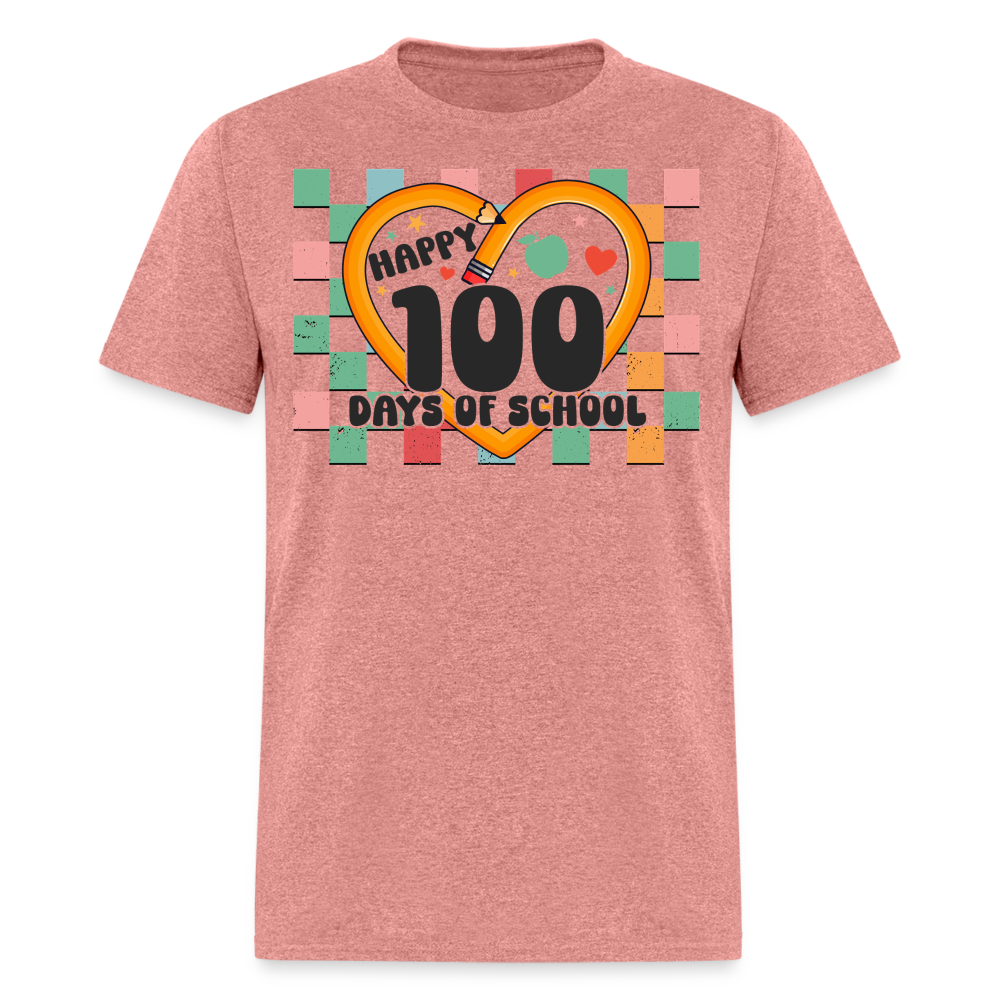 100 Days of school Shirt For Teachers Unisex Tee - heather mauve