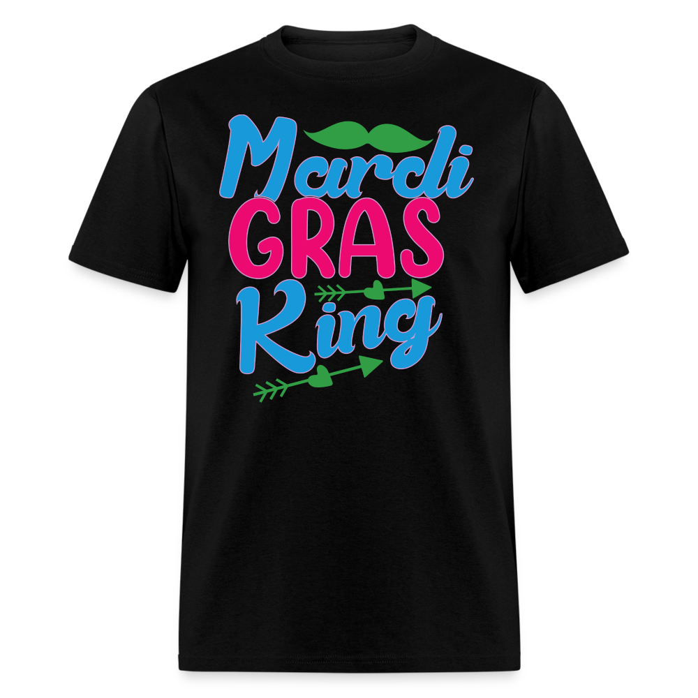 Mardi Gras King Shirt For Men Funny Mardi Gras Party T-shirt - black