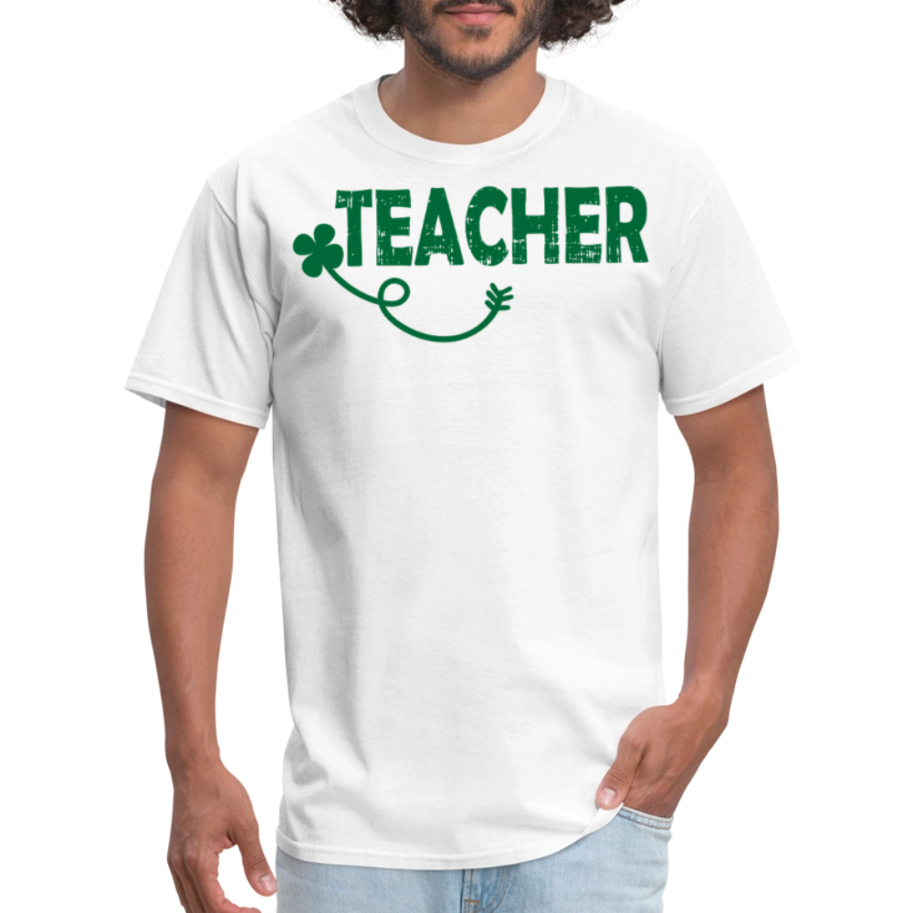 Lucky teacher St. Patrick’s Day T-shirt - white