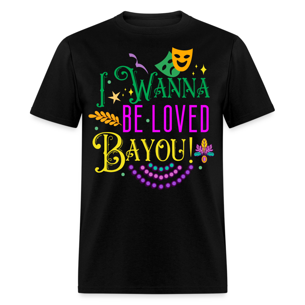 Bayou-inspired Funny Graphic Tee Mardi Gras Party T-shirt - black