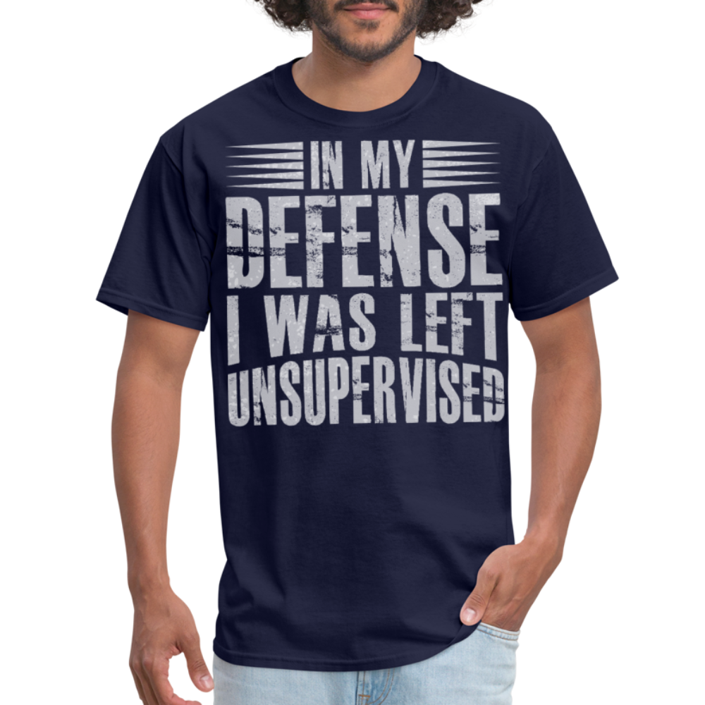 Unique In My Defense Graphic Tees Unisex Classic T-Shirt - navy