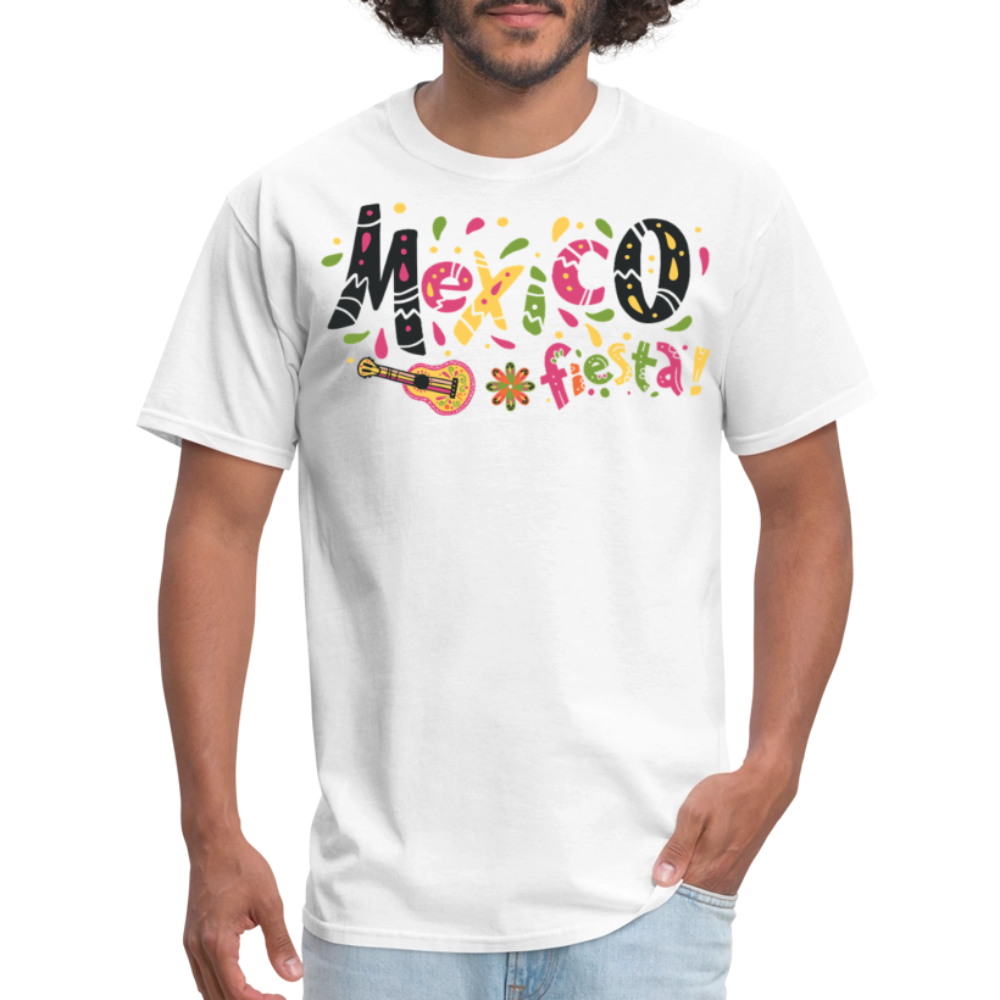 Mexican Fiesta Tee For Party Celebrations Colorful Mexico Theme T-shirt - white