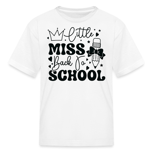 Little Miss Back To School Cute Pencil T-Shirt - white
