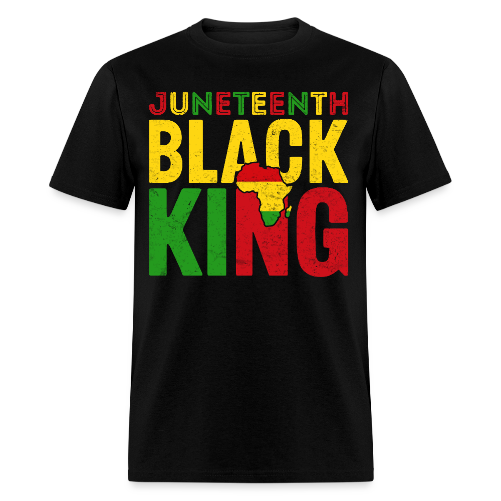 Black King African Heritage Tee Juneteenth Black King T-shirt - black