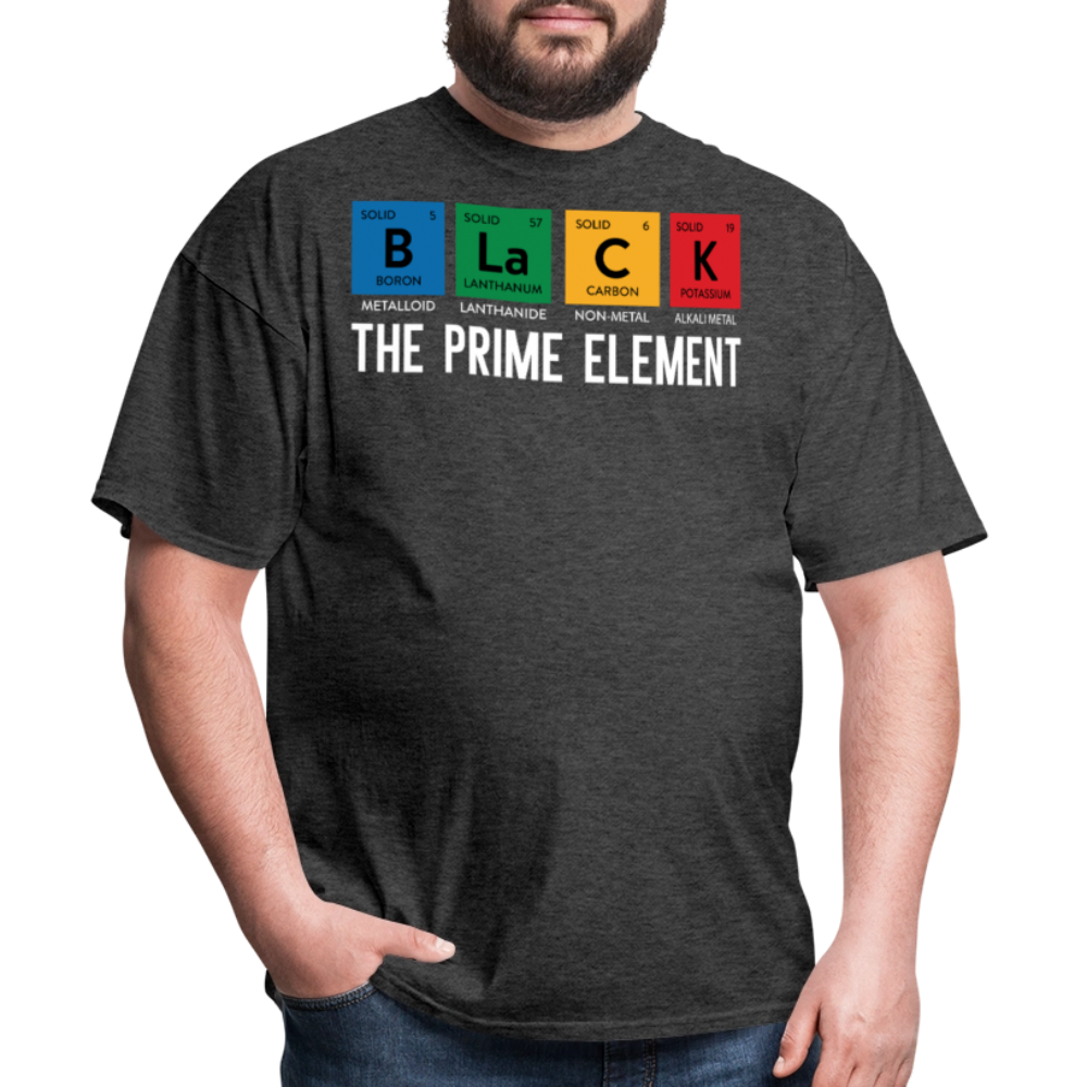 Periodic Table Gift For Black Educators Black Pride Science T-Shirt - heather black