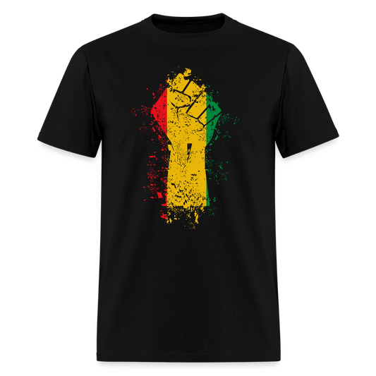 Pan African Fist Black Empowerment T-Shirt - black