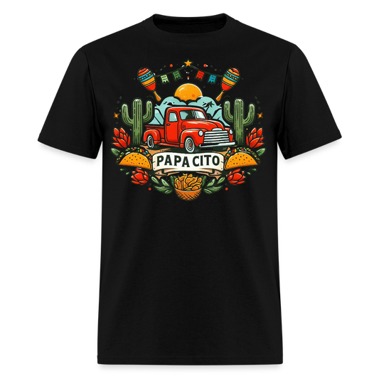 Papa Cito Taco Truck Retro Design T-shirt - black