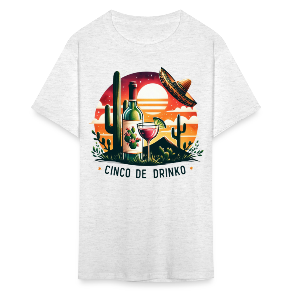 Cinco De Drinko Tee Funny Cinco De Mayo Drinking T-shirt - light heather gray