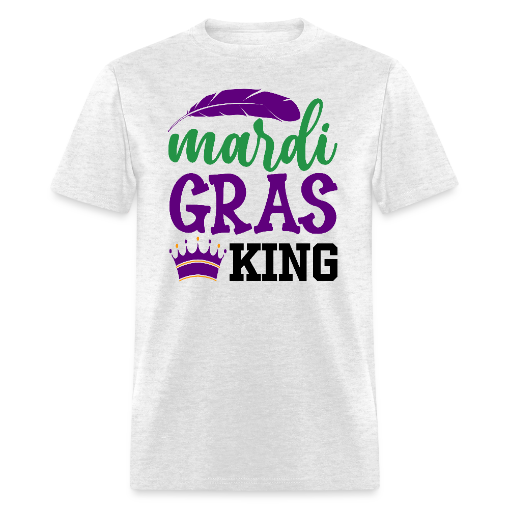 Mardi Gras King Shirt For Men Carnival Season T-shirt - light heather gray