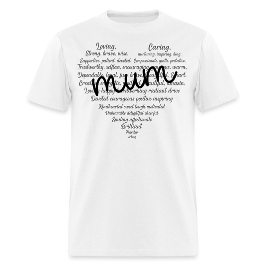 Mother's Day Tee With Loving Words T-shirt - white