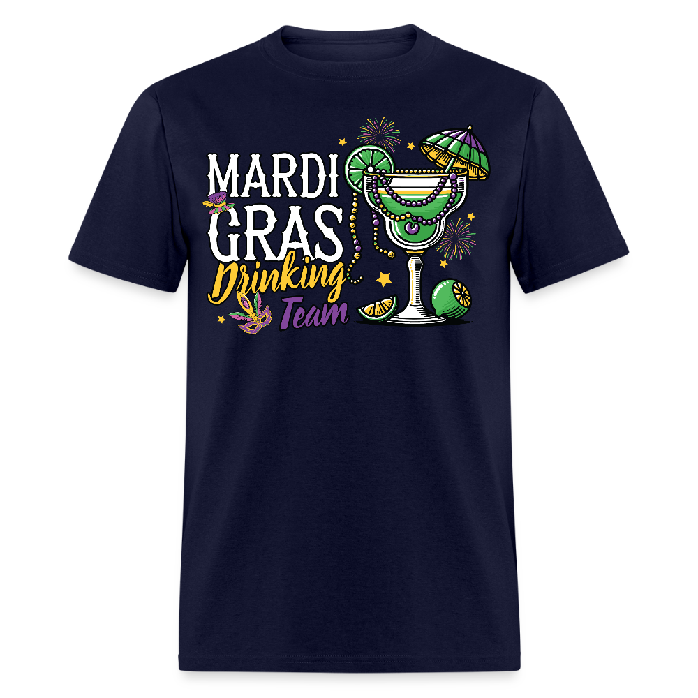 Best Mardi Gras Gifts For Drinkers Mardi Gras Drinking Team T-shirt - navy