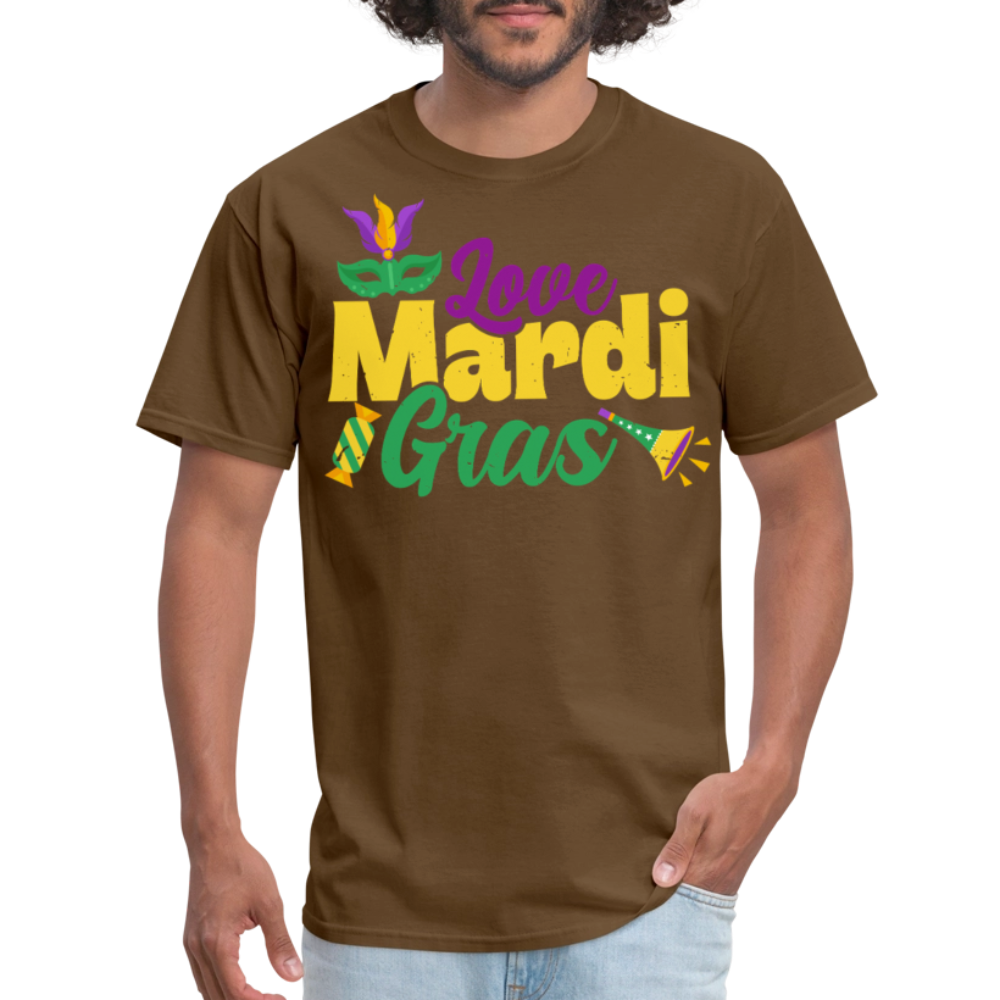 Funny Mardi Gras Shirts For Carnival Lovers Funny Mardi Gras T-shirt - brown