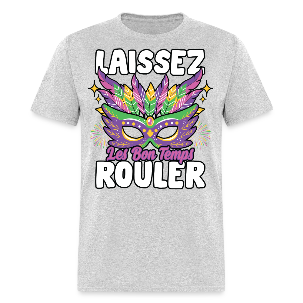 Mardi Gras Party Tee Laissez Les Bon Temps Roule T-shirt - heather gray