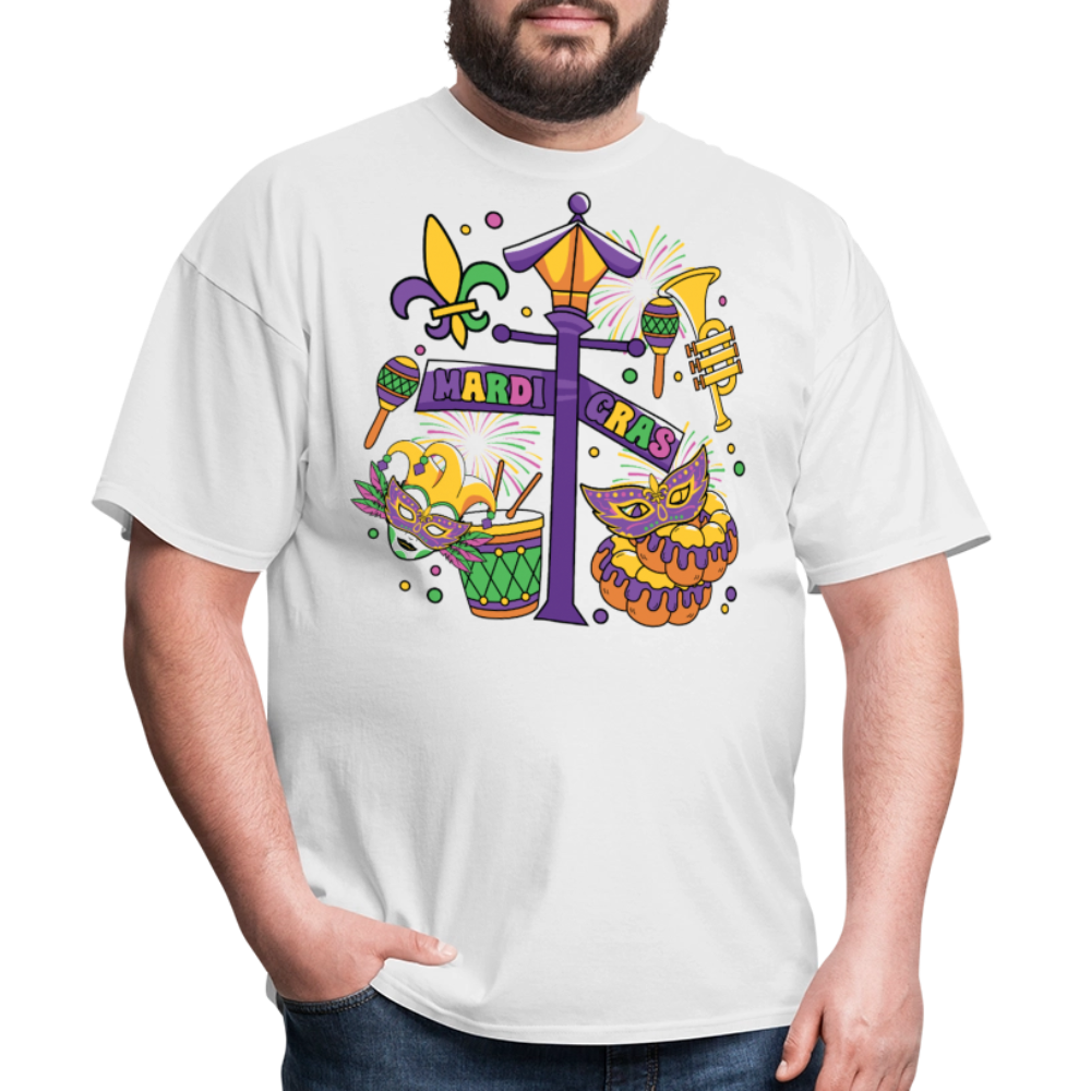 Funny And Festive Mardi Gras Outfit Mardi Gras Party T-Shirt - white